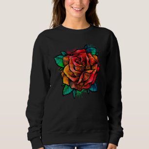 Sweatshirt Rose coloré - Jardin jardinier Botaniste Fleurs R