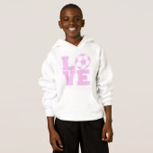 Sweatshirt rose d'ado de filles d'amour de boule (Devant entier)