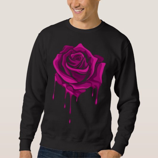 Sweatshirt Rose de fusion jardinier Botaniste Fleurs Rose (Devant)