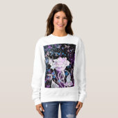 Sweatshirt Rose d'hiver et papillons - Belle - (Devant entier)