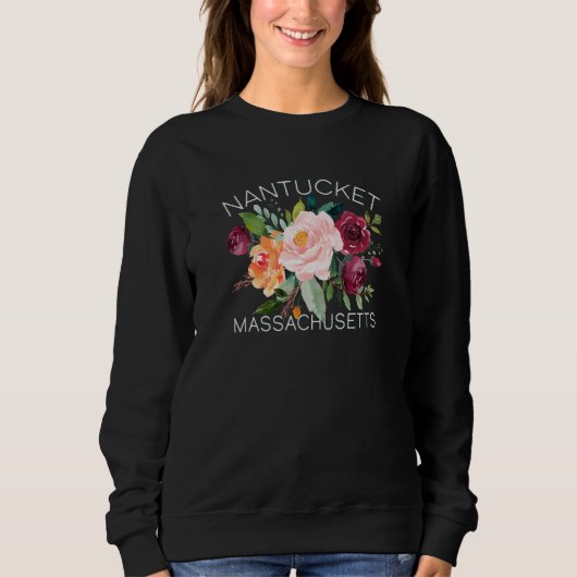 Sweatshirt Rose Florale de Nantucket pour femmes Souvenir de  (Devant)