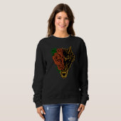 Sweatshirt Rose Half Wolf Face Aesthetic Retro Nostalgia ON B (Devant entier)