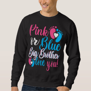 Sweatshirt Rose Ou Bleu Grand Frère Vous Aime Genre Révéler B