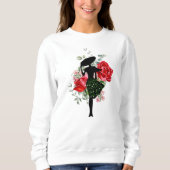 Sweatshirt Rose Rouge et Mode (Devant)