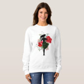 Sweatshirt Rose Rouge et Mode (Devant entier)