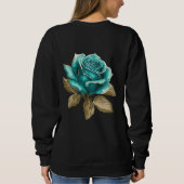 Sweatshirt Rose Turquoise vintage (Dos)