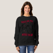Sweatshirt Roses are Red Funny Inside I'm Dead Skeleton Valen (Devant entier)