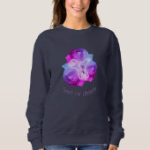 Sweatshirt Roses Blanches Avec Araignes Tintées Personnalisée (Devant)