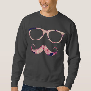 Sweatshirt Roses et moustache