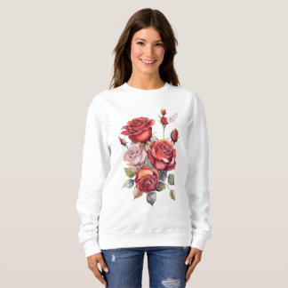 Sweatshirt Roses rouges