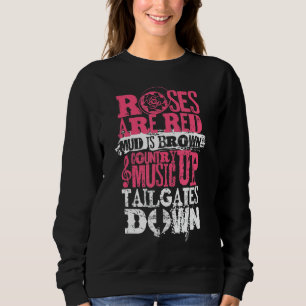 Sweatshirt Roses sont rouge boue est brun country musique ver