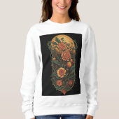 Sweatshirt Roses vintages et Plantes (Devant)