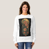 Sweatshirt Roses vintages et Plantes (Devant entier)