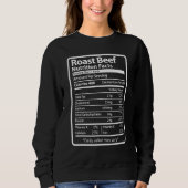 Sweatshirt Rôti de boeuf valeur nutritive pour Thanksgiving C (Devant)
