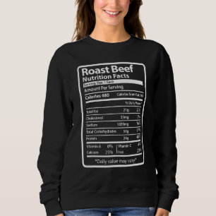 Sweatshirt Rôti de boeuf valeur nutritive pour Thanksgiving C