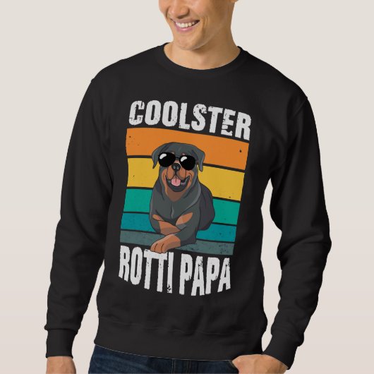 Sweatshirt Rotti Papa Quatre pattes Chien Vintage Rottweiler (Devant)