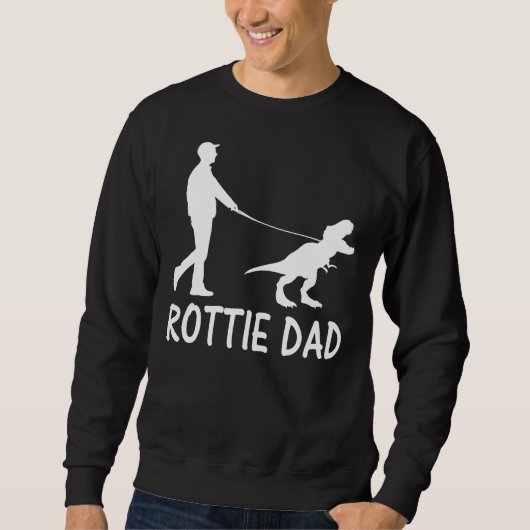 Sweatshirt Rottie Dad Rottweiler Chien Dinosaur (Devant)