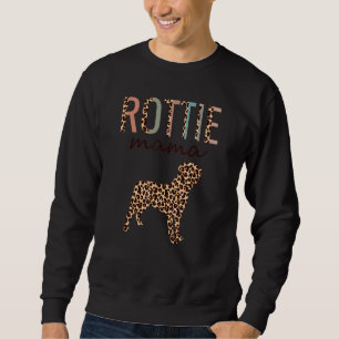 Sweatshirt Rottie Mama Avec Empreinte de léopard Pour Rottwei