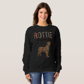 Sweatshirt Rottie Mama Avec Empreinte de léopard Pour Rottwei (Devant entier)