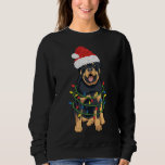 Sweatshirt Rottweiler Christmas Rottweiler À Santa Hat Et L<br><div class="desc">Rottweiler Christmas Rottweiler À Santa Hat Et Lumières 23.</div>
