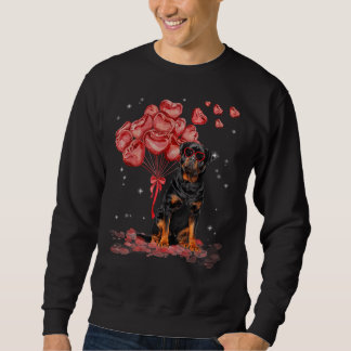 Sweatshirt Rottweiler Coeur Valentines Jour Chien Papa Maman