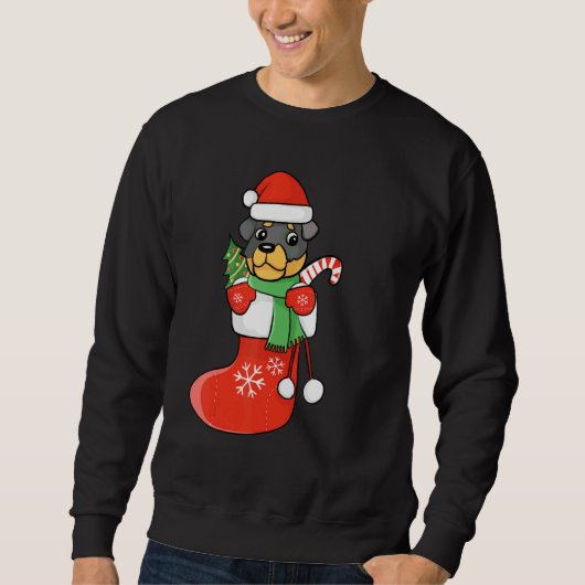 Sweatshirt Rottweiler dans les chaussures Noël Chien Noël Noë (Devant)