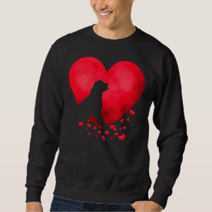 Sweatshirt Rottweiler Heart Valentine Day Pet Chiot Amoureux 