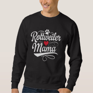 Sweatshirt Rottweiler Mama Chien Maman Mignonne Coeur Paw Adu