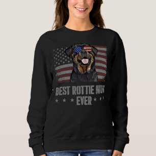 Sweatshirt Rottweiler Meilleur Chien Maman Jamais Rétro