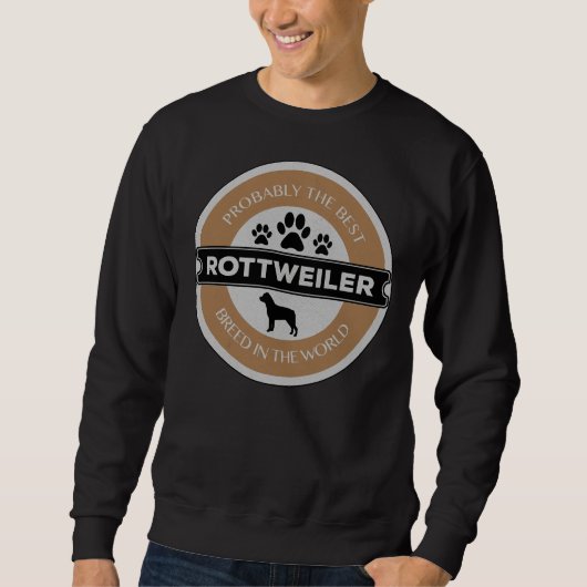 Sweatshirt Rottweiler meilleure race de chien (Devant)