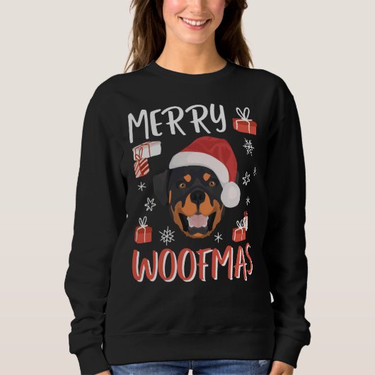 Sweatshirt Rottweiler Noël 14 (Devant)