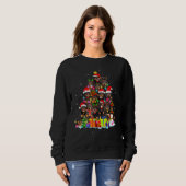 Sweatshirt Rottweiler Santa Hat Tree Noël Funny Pyjama D (Devant entier)