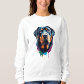 Sweatshirt Rottweiler Vibrant et coloré (Devant)