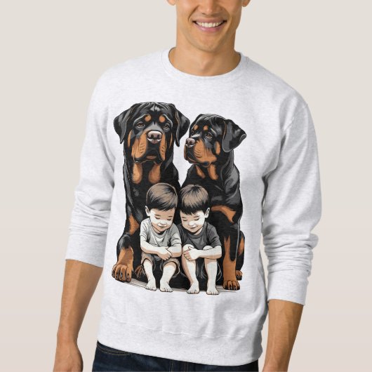 Sweatshirt Rottweilers As Loyal Guardians Of Kids (Devant)