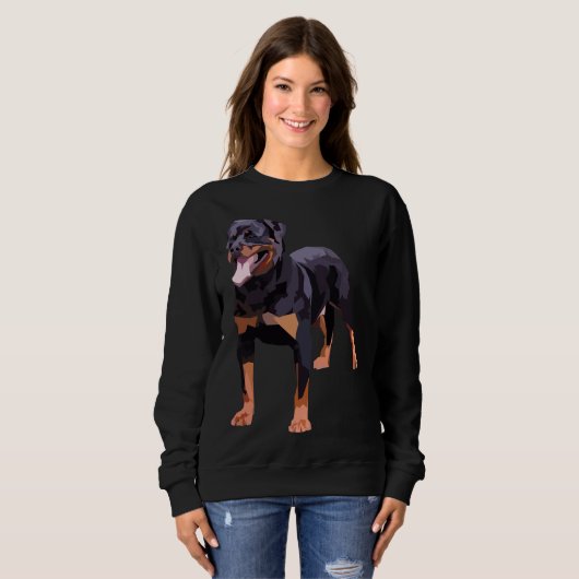 Sweatshirt Rotweiler bleu (Devant entier)