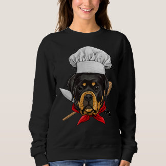 Sweatshirt Rotweiler Chef Chien Rottweiler Chien Cuisine Love