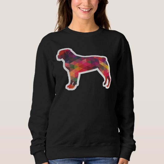 Sweatshirt Rotwiler Chien coloré (Devant)
