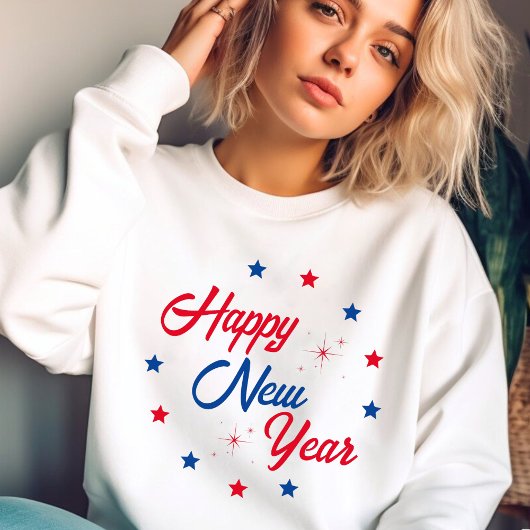 Sweatshirt Rouge Blanc & Bleu Bonne année