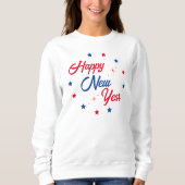 Sweatshirt Rouge Blanc & Bleu Bonne année (Devant)
