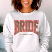 Sweatshirt Rouge + Imprimé Léopard Varsity MARIÉE