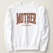 Sweatshirt Rouge + Imprimé Léopard Varsity MÈRE DE LA MARIÉE (Design devant)