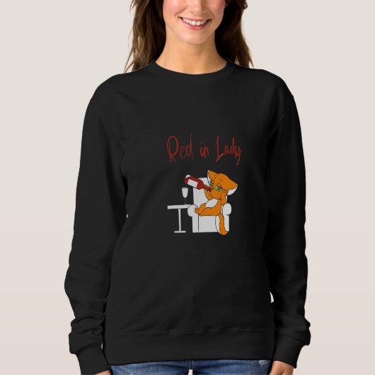 Sweatshirt Rouge mignon Dans Petit Écureuil Lady (Devant)