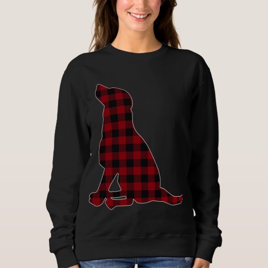 Sweatshirt Rouge Noir Plaid Noir Lover Matching Family Pa (Devant)