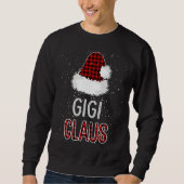 Sweatshirt Rouge Plaid Gigi Claus - Matching Family Funny Chr (Devant)