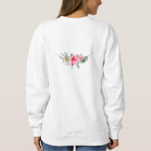 Sweatshirt Rouge Poinsettia flocons de neige flocons de Noël (Dos)