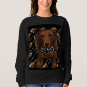 Sweatshirt Rouges Doxies à longs poils (Devant)