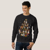 Sweatshirt Rough Collie Christmas Tree Lights Sweer Chien Chr (Devant entier)