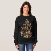Sweatshirt Rough Collie Christmas Tree Lights Sweer Chien Chr (Devant entier)
