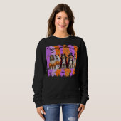 Sweatshirt Rough Collie Halloween Chiens (Devant entier)