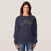 Sweatshirt Rough Collie Heartbeat (Devant entier)